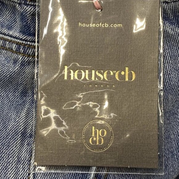 NEW HOUSE OF CB Womens Jean Light Blue Size S(L) Ria Washed Utility Cargo Pocket - Picture 8 of 9